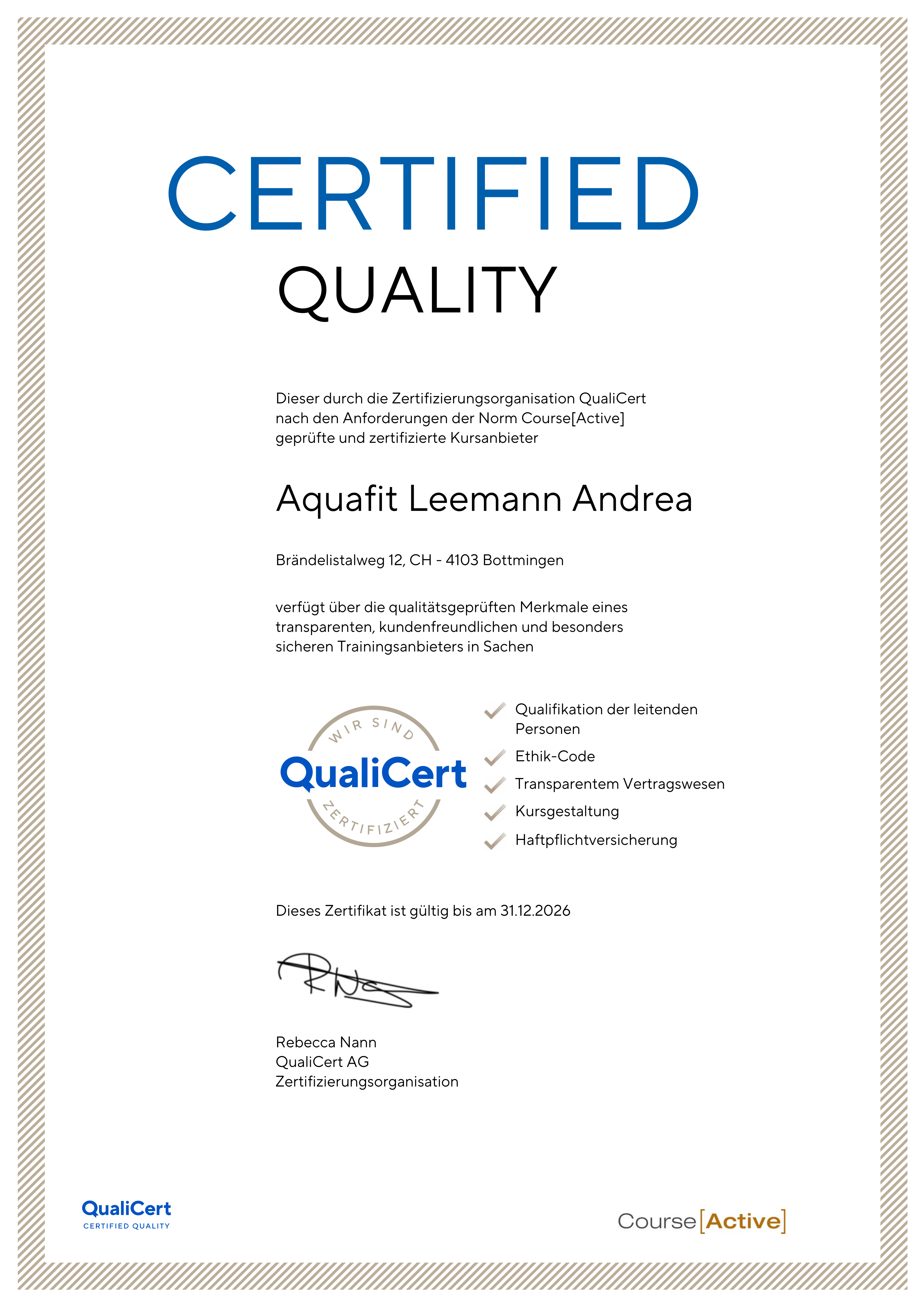 QualiCert Zertifizierung